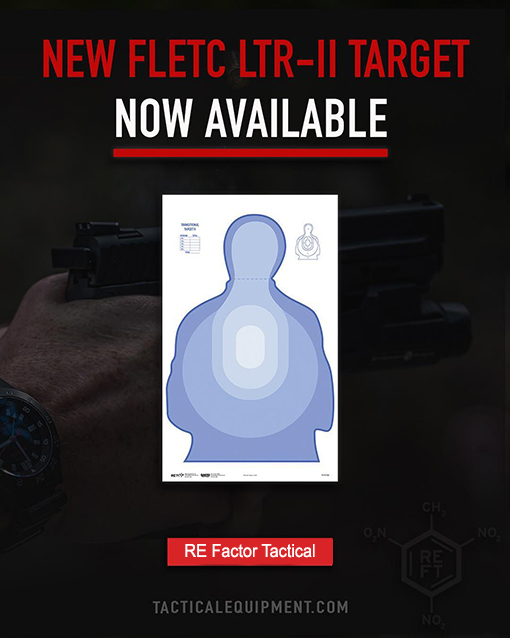 FLETC pistol target from RE Factor Tactical
